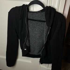 Brandy Melville black cropped hoodie